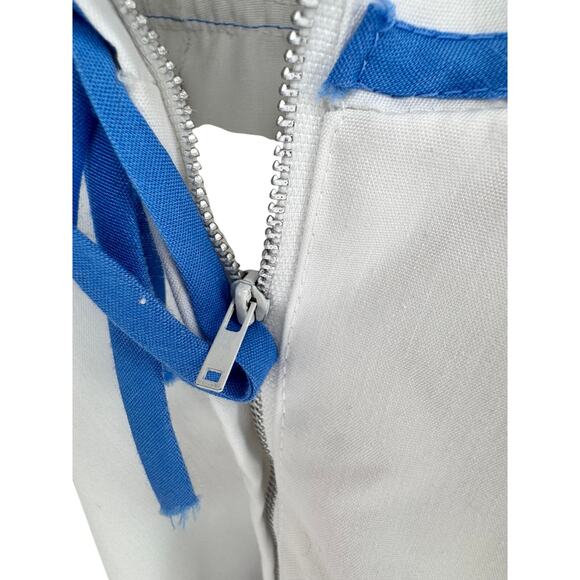 VTG Spanish Flamenco Dress Red White Blue Striped Ruffle Heritage Puerto Rico S - Picture 6 of 13